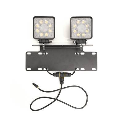 lampe de travail à LED 48W avec plaque de montage, 2 pcs 24W 6000K LED avec angle d'ouverture de 60