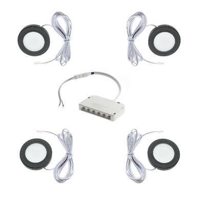 Luminaire de meuble, LUMO 4x1W, dimmable, IP44