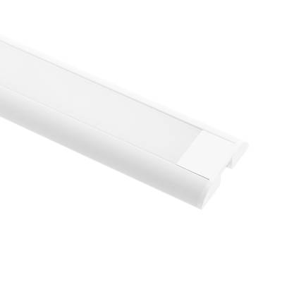 Profilé en aluminium pour bande LED 3000x9x39mm, montage en surface, blanc