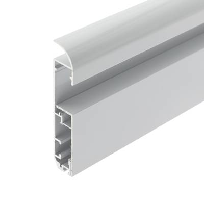 Plinthe pour montage en saillie avec profilé en aluminium pour bande LED, 3 m, blanc