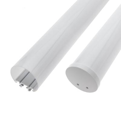 Profilé aluminium rond suspendu, rond 50mm, pour bande LED, 3 mètres, blanc