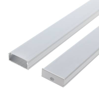 Profil aluminium SLIM 2 rectangulaire pour bande LED, 3 m, montage en surface, blanc