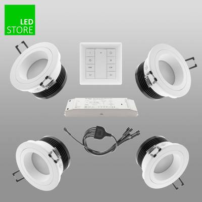 R023 CCT Downlight LED 4 pcs SETTI avec bouton de commande sans fil