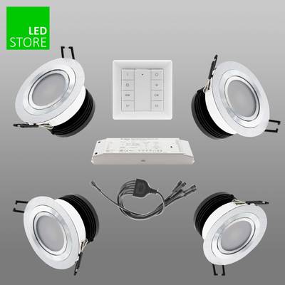R033 CCT downlight LED 4 pcs SETTI avec bouton de commande sans fil
