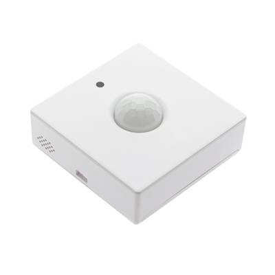 Détecteur de mouvement LED blanc carré avec lentille à bulle et indicateur rond, idéal pour les solutions d'éclairage intelligentes dans votre maison ou votre bureau.