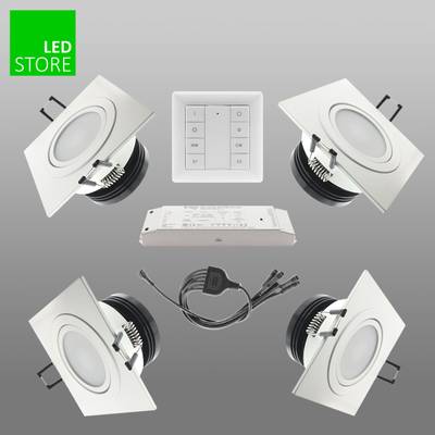 SQ033 CCT downlight LED 4 pcs SETTI avec bouton de commande sans fil