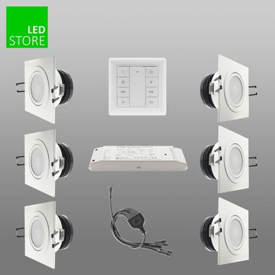 SQ033 CCT downlight LED 6 pcs SETTI avec bouton de commande sans fil