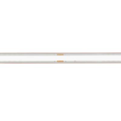 Gros plan d'une bande lumineuse blanche à LED avec des diodes régulièrement espacées - parfaite pour des solutions d'éclairage modernes et économes en énergie.