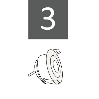 Kit downlight LED directionnel, 3pcs 3W spots, blanc