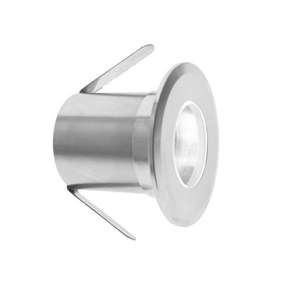 Spot encastré à LED en métal de couleur argentée pour montage au plafond avec languettes inclinées, offrant des solutions d'éclairage élégantes et efficaces.