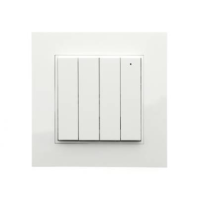 Variateur LED sans fil - VaLO Zigbee, bouton poussoir vertical 4 pièces, blanc