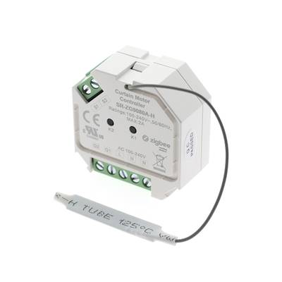Contrôleur de moteur de rideau, blanc/gris avec connexions multiples et câble "temp 125°C", éclairage LED en stock.