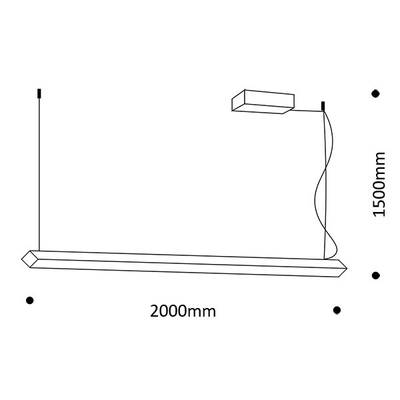 Suspension de bureau LED - WIRE, blanc mat, 42W, 4000K