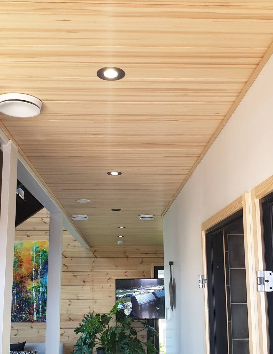 Salon du logement 2020 : taches noires rondes au fond du grenier, au plafond. Ledstore.fi