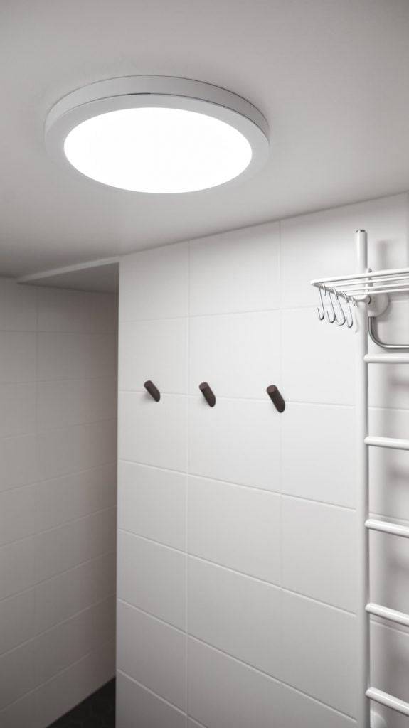 Fond vert avec des contours carrés blancs et "LED STORE" en lettres blanches grasses mettant en valeur des solutions d'éclairage efficaces sur le plan énergétique.