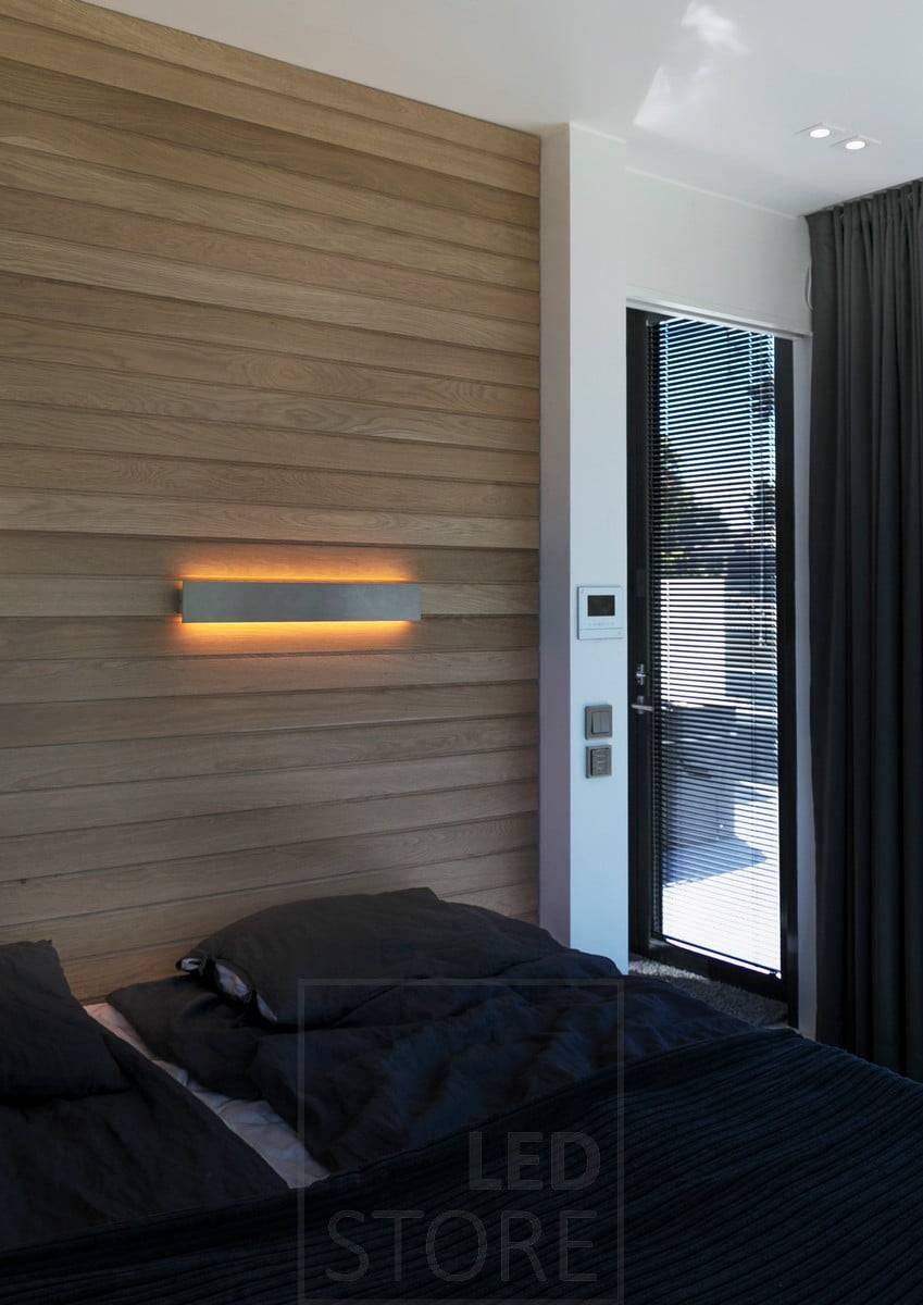 Lampe murale LED STRAIGHT pour l'éclairage d'ambiance et de nuit de la chambre à coucher Ledstore.fi