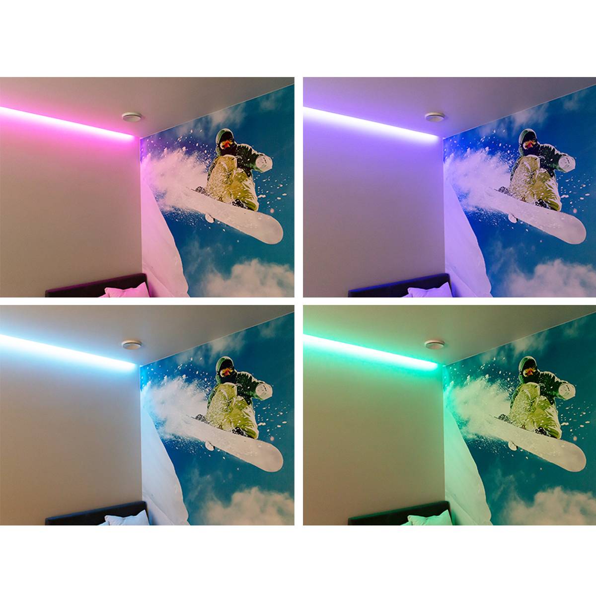 Logo LED STORE sur fond vert avec un carré blanc et un texte vertical blanc à l'intérieur, promouvant des solutions d'éclairage économes en énergie.