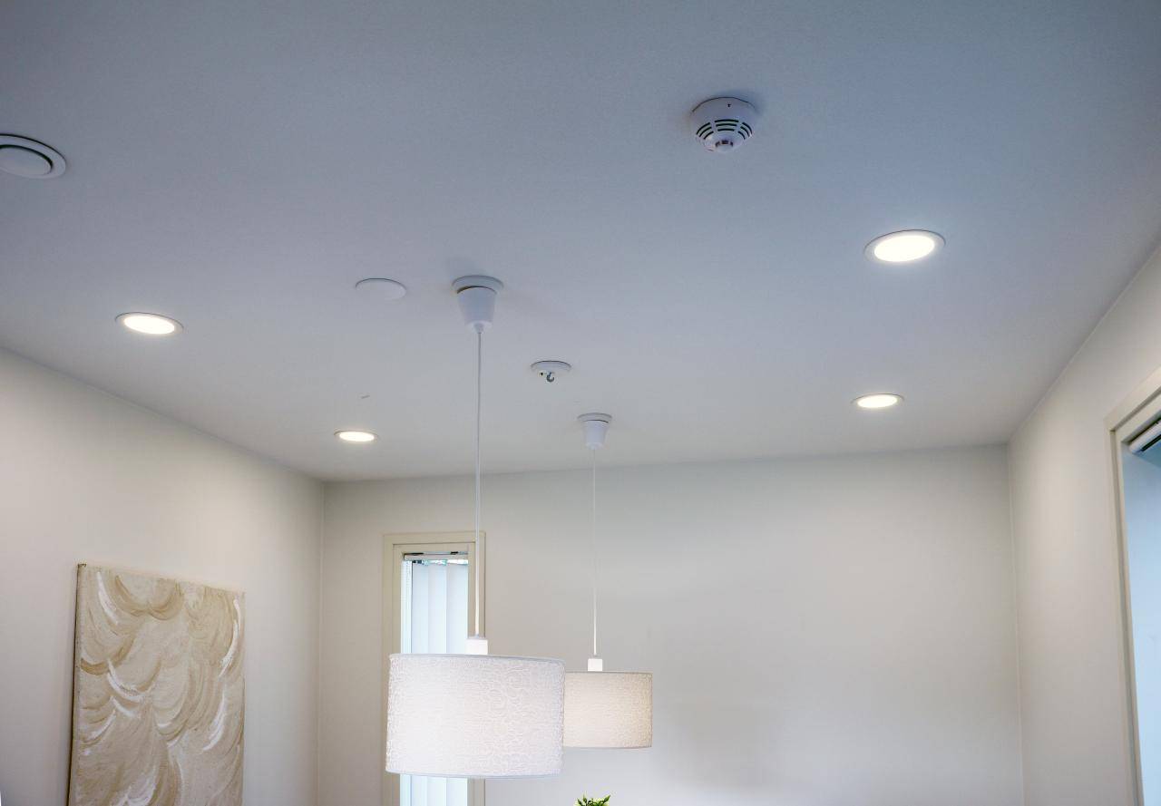 LED Store : solutions d'éclairage LED avec fond vert, texte blanc en gras avec bordure carrée pour un éclairage économe en énergie.
