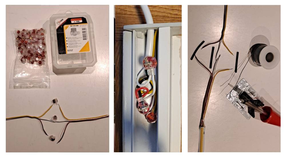 Connecter les fils avec des connecteurs à compression ou des fers à souder