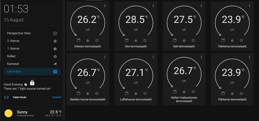 La maison intelligente vous permet de surveiller le chauffage