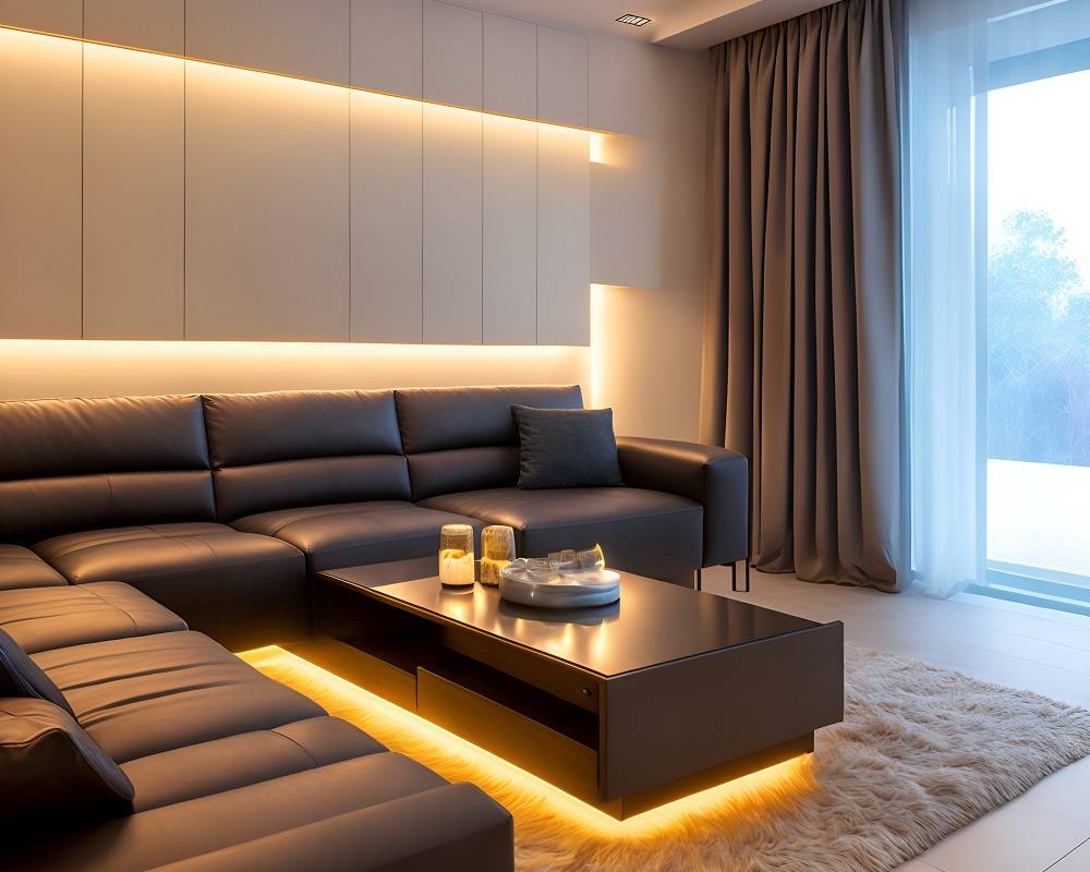 Bande LED CCT dans le salon