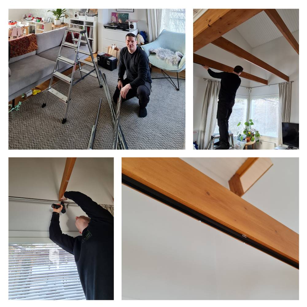 Lumière indirecte pour le salon dans des blocs de plafond