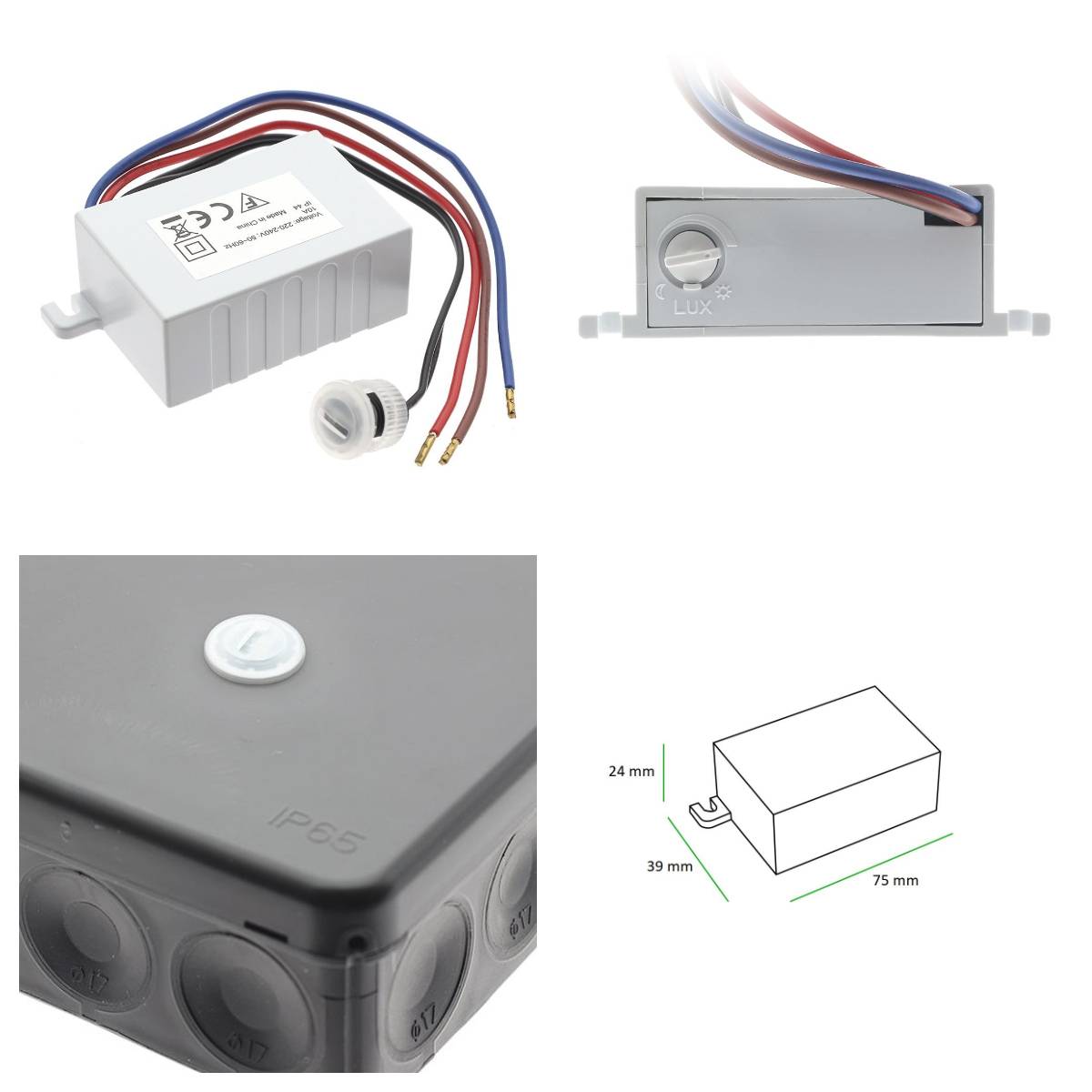 Un variateur de lumière peut être installé à n'importe quel endroit. Pour une utilisation en extérieur, il peut être monté dans une boîte.