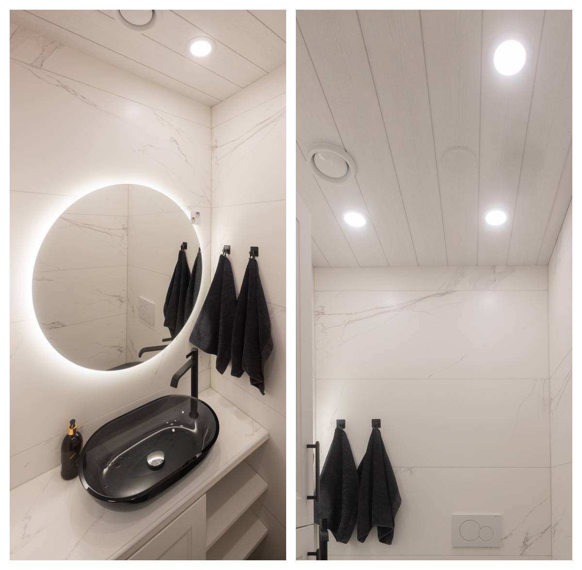 Les lampes de salle de bains sont résistantes à l'humidité