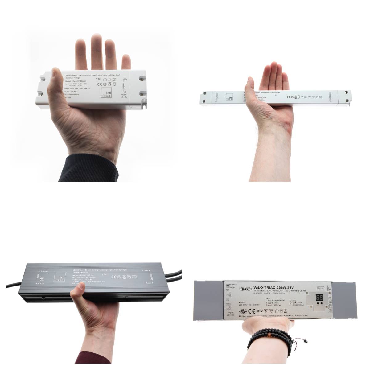 Les transformateurs TRIAC existent en différentes tailles. Les plus petits tiennent presque dans la paume de votre main, tandis que les plus grands ont une largeur d'environ trois paumes.