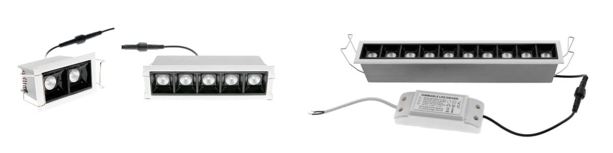 Les spots LINJA 2, LINJA 5 et LINJA 10 de LedStore.
