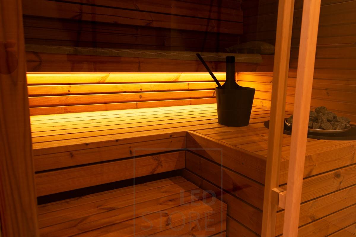 Eclairage du sauna - Lumière chaude dans le sauna