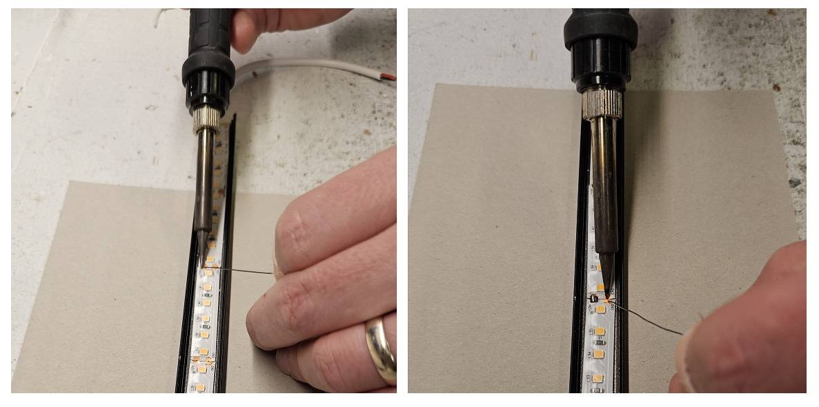 Soudure de bandes de diodes électroluminescentes