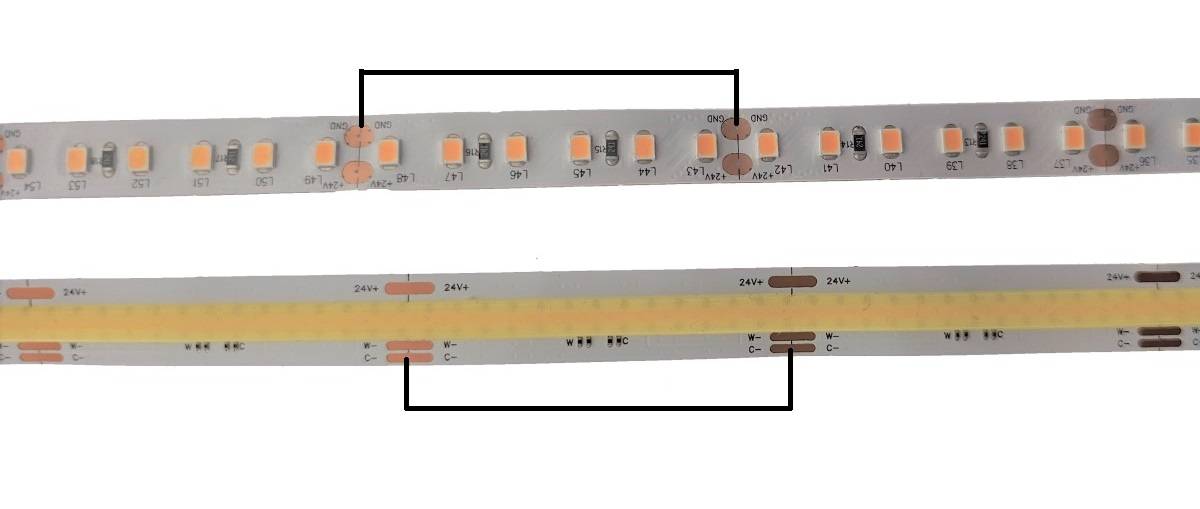 Circuits à leds avec bande lumineuse à leds