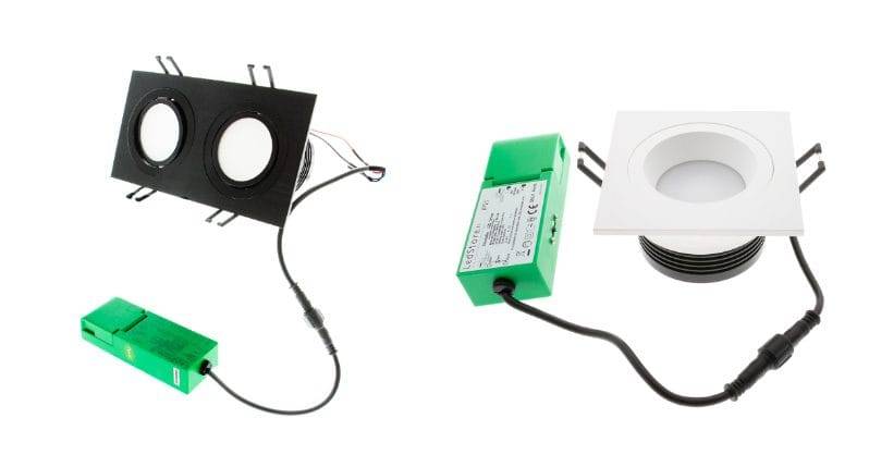 Les downlights, ou spots, de LedStore sont équipés en standard d'une alimentation remplaçable et chaînable et d'un choix de trois températures de couleur.