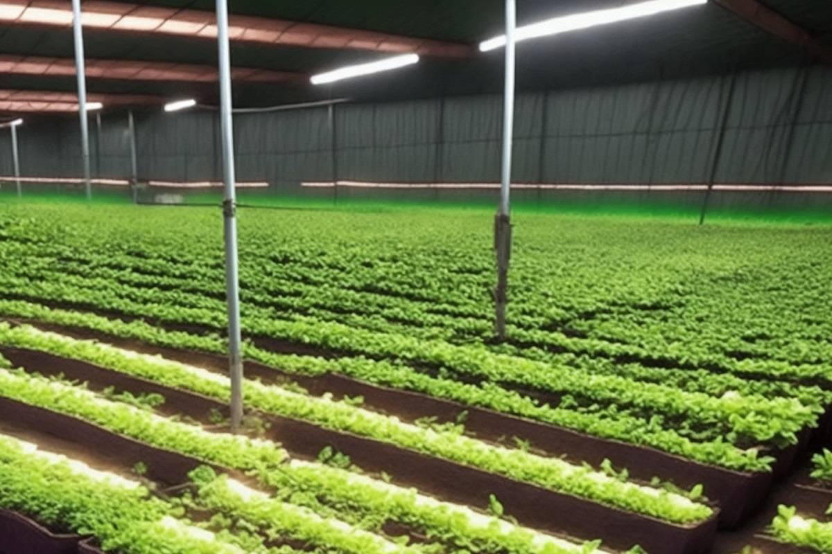 Eclairage à Led dans la serre