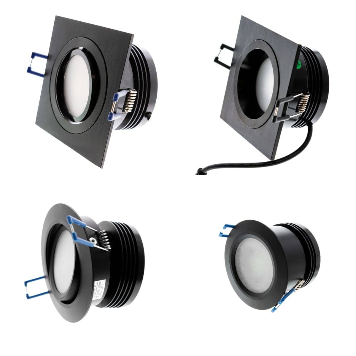 Baleines noires dans l'image. quatre taches différentes