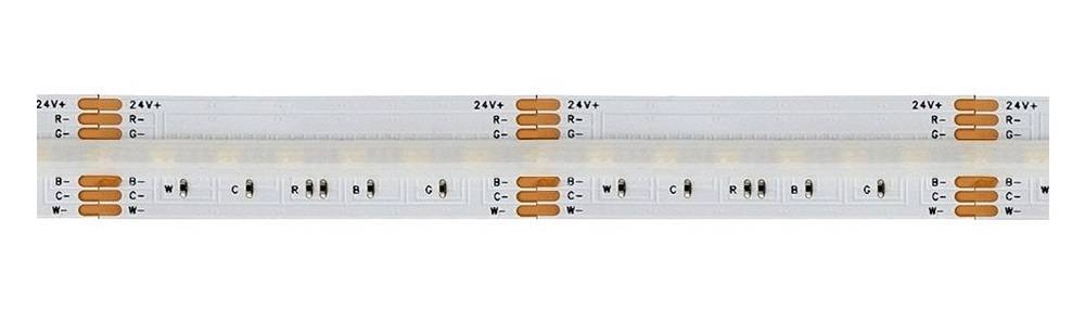 Gros plan sur le ruban de leds RGBCCT