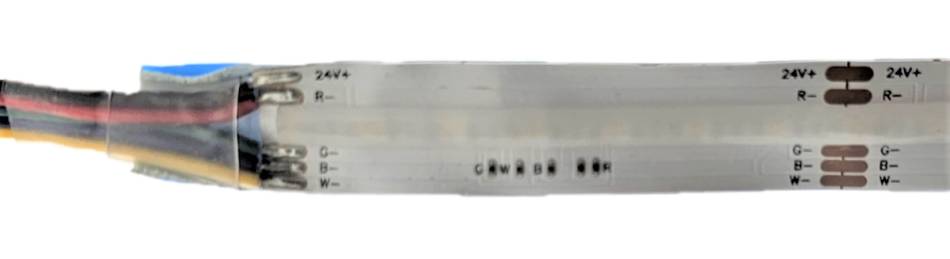 Bande lumineuse RGBW sans tache de près