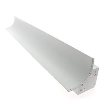 Le profilé incurvé Indirect-3 est blanc mat.