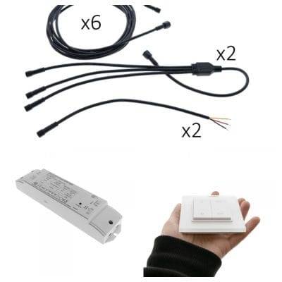 Commande sans fil pour un groupe de luminaires CCT