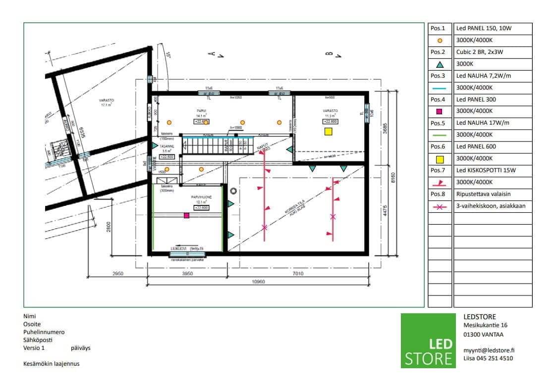 Exemple de plan d'éclairage pour une maison individuelle