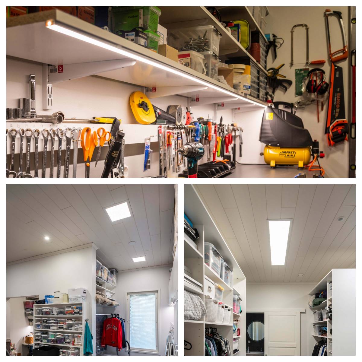 remplacement des tubes fluorescents par des bandes ou des panneaux lumineux à leds