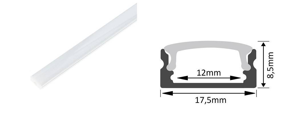 Profilé blanc à faible surface