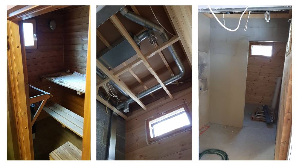 La rénovation des saunas commence par leur démontage