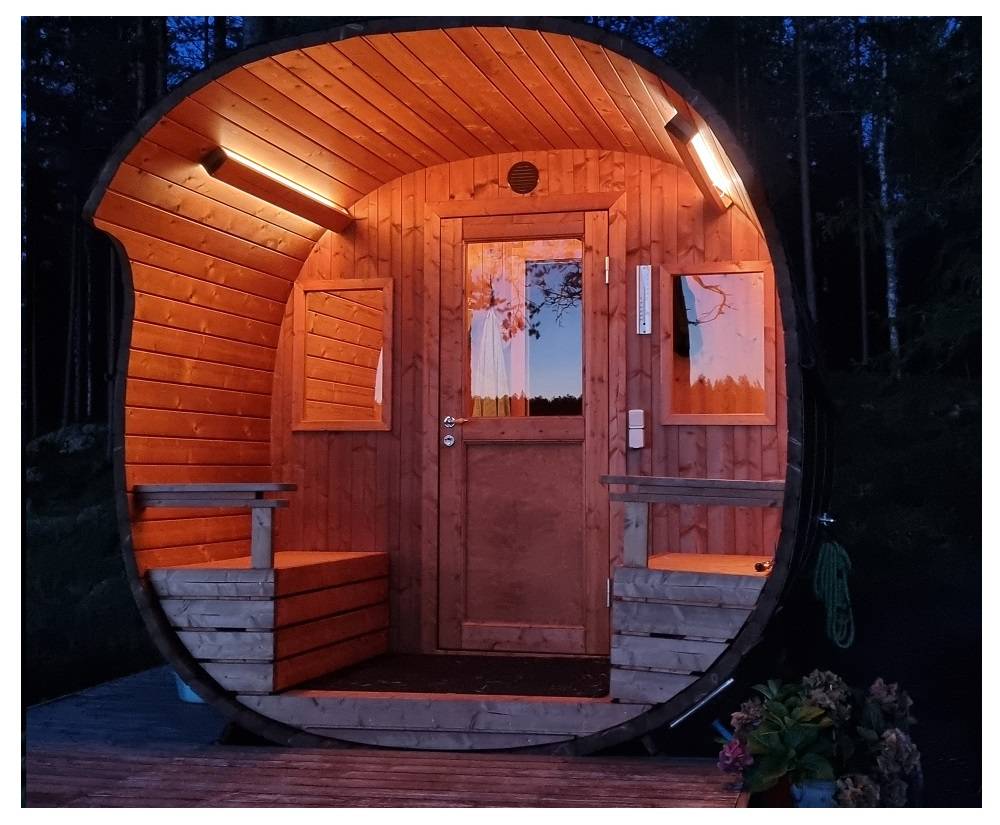 Sauna en tonneau - Luminaires à Led pour chalet