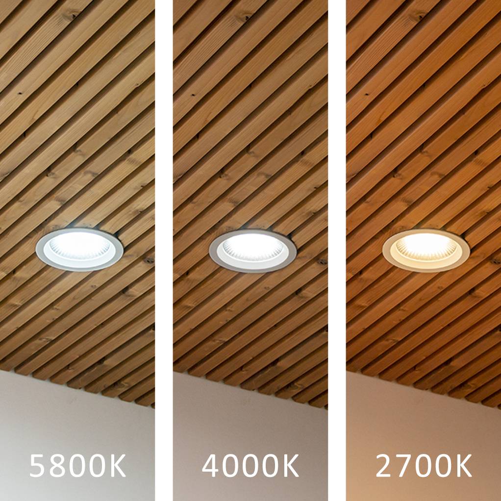 EYE deep emitter in strip ceiling with stepless colour temperature control (CCT) Ledstore.fi